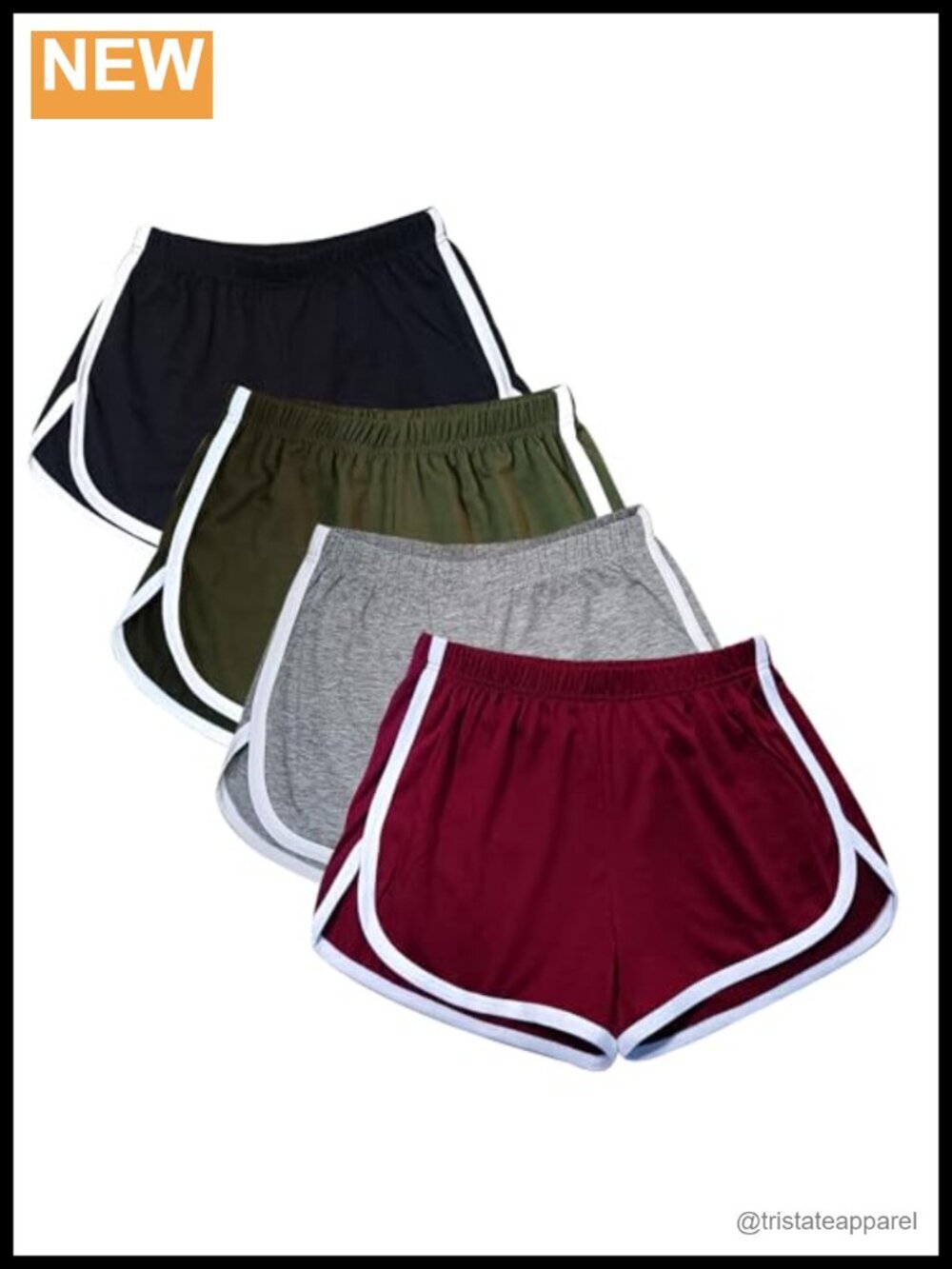 4 Pack Women's Cotton Yoga Dance Shorts Athletic Cycling Hiking Sports Shorts